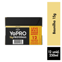 YoPRO Bebida Láctea UHT Baunilha15g de proteínas 250ml - 12 unidades