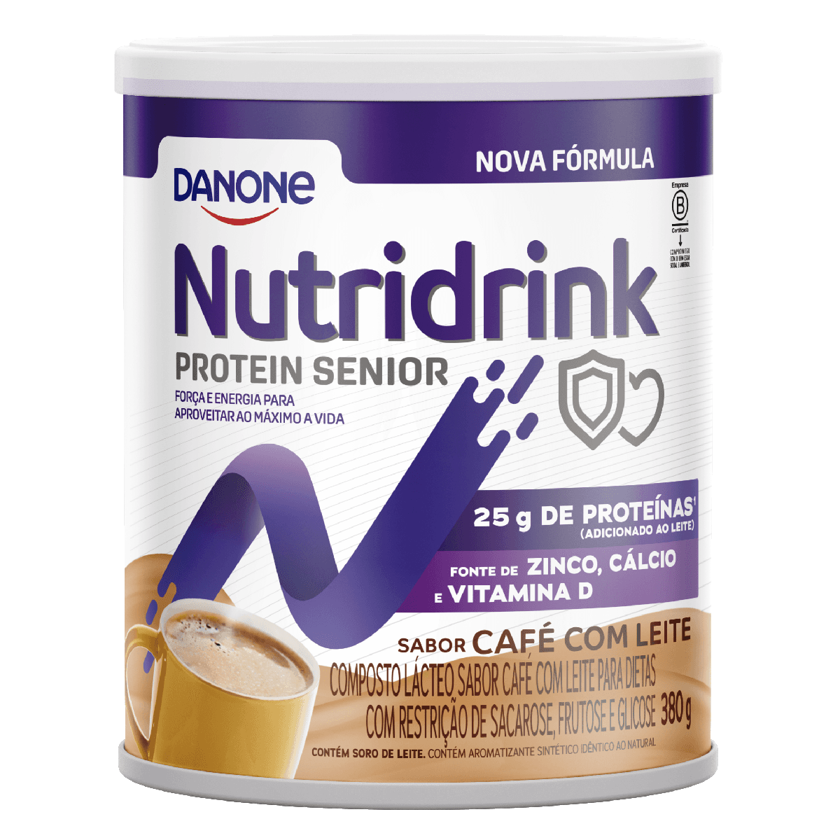 Nutridrink Protein Senior lata com 380g sabor café com leite