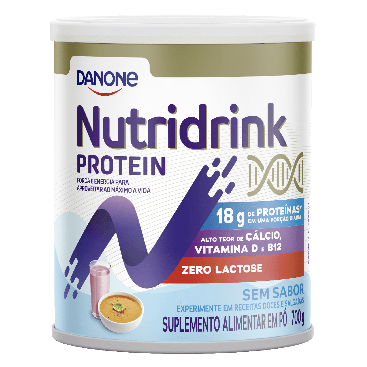 Suplemento Alimentar em Pó Nutridrink Protein Sem Sabor 700g